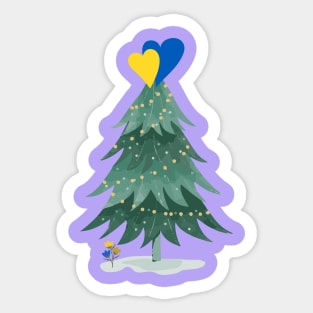 Ukraine Christmas Sticker